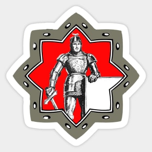 medieval knight in armor Sticker